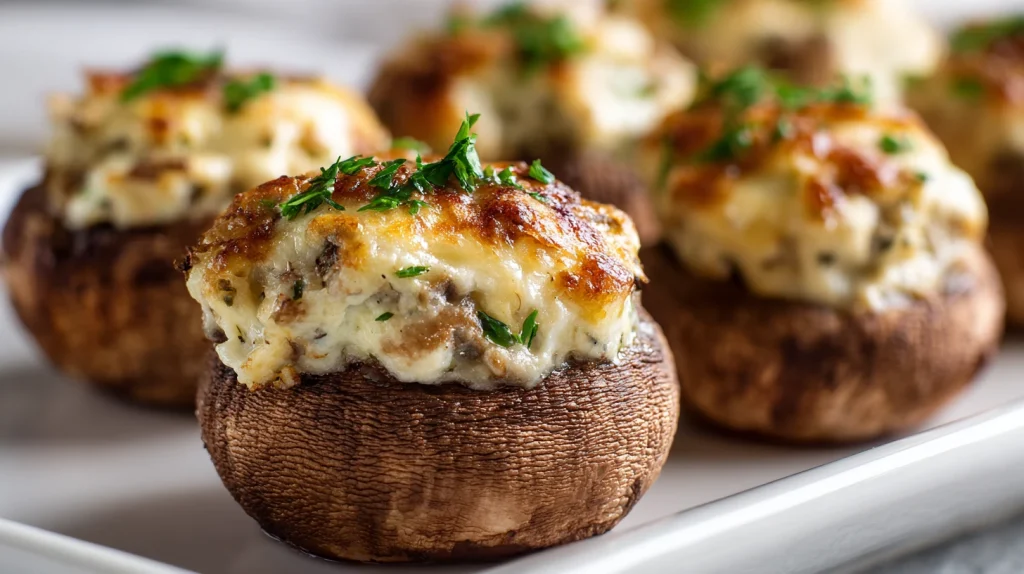 Easy Stuffed Mushrooms Recipe - Flavor Packed Bites 8 Stuffed Mushrooms