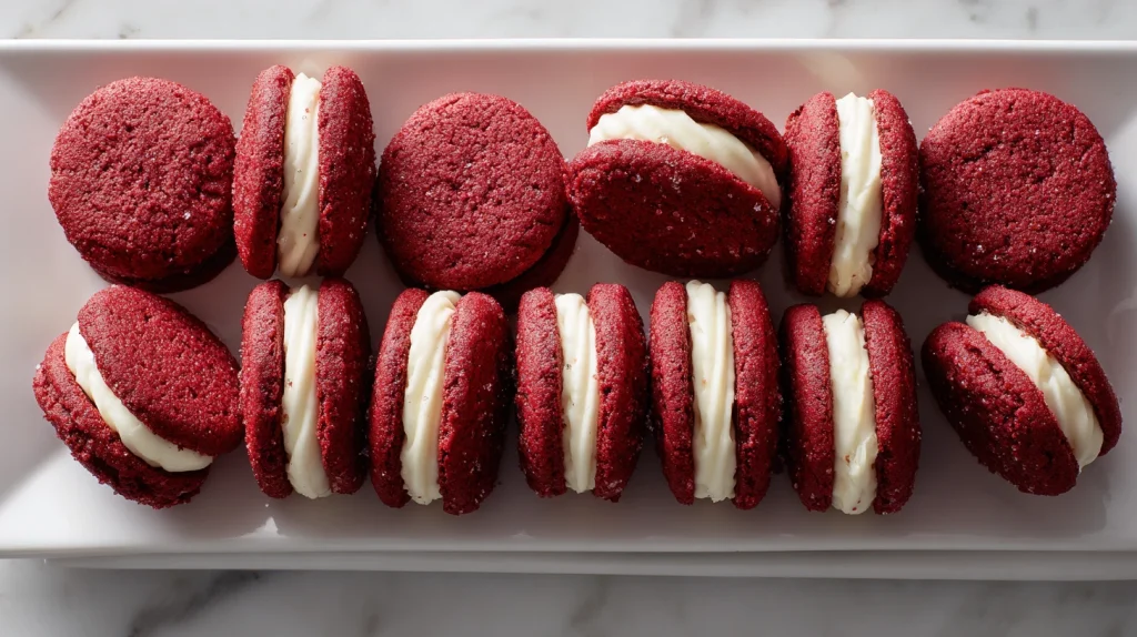 Stuffed Red Velvet Cookies Recipe - Creamy & Chewy Cookies 11 Stuffed Red Velvet Cookies