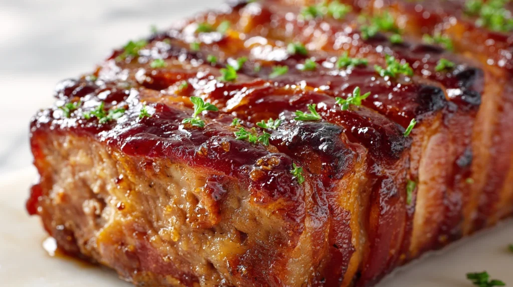 Bacon Wrapped Meatloaf That Stays Juicy Inside and Crispy Outside 2 Bacon Wrapped Meatloaf
