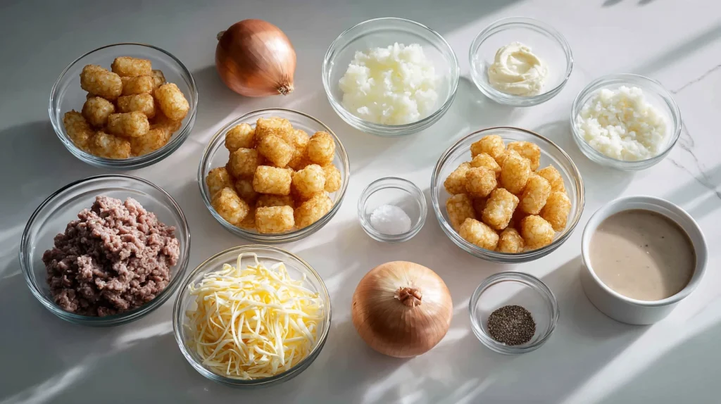 Delicious Beef Tater Tot Casserole - Easy & Cheesy Recipe 3 Beef Tater Tot Casserole