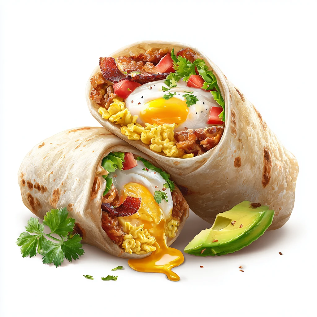 Breakfast Burrito - Easy, Hearty & Perfect for Meal Prep 4 Breakfast Burrito vector