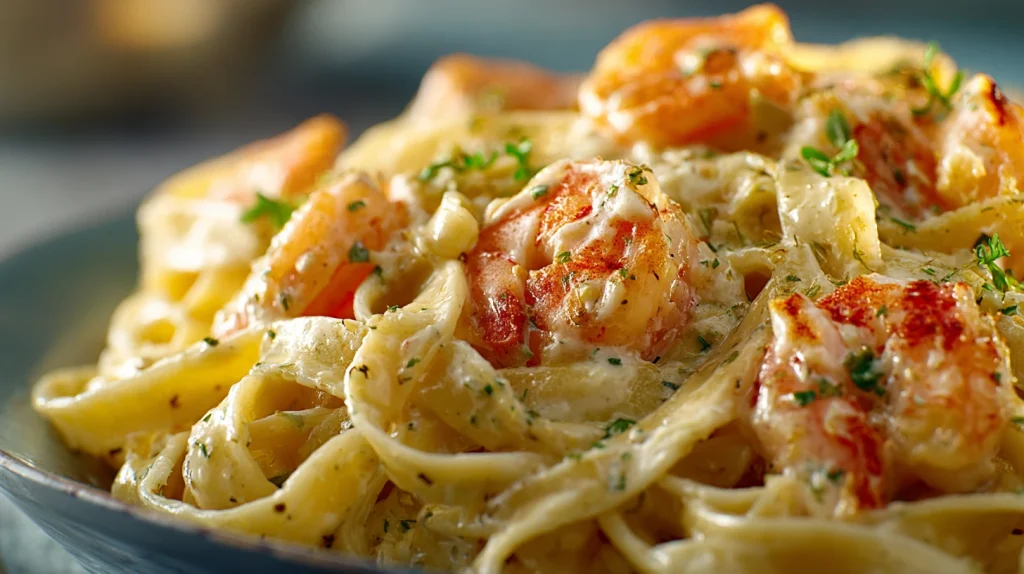 Creamy Shrimp Fettuccine - Easy Rich Alfredo Pasta Recipe 2 Creamy Shrimp Fettuccine