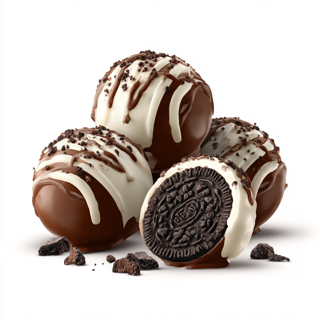 Oreo Cake Balls - Easy, Chocolatey, and Perfect Party Treats 3 Oreo Balls vector