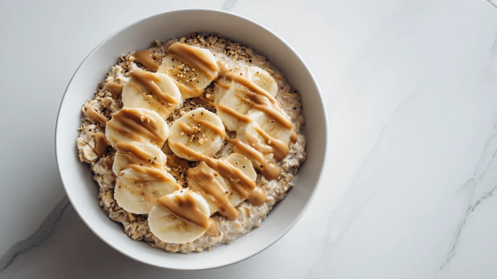 Peanut Butter Banana Oats - Easy & Healthy Breakfast 9 Peanut Butter Banana Oats