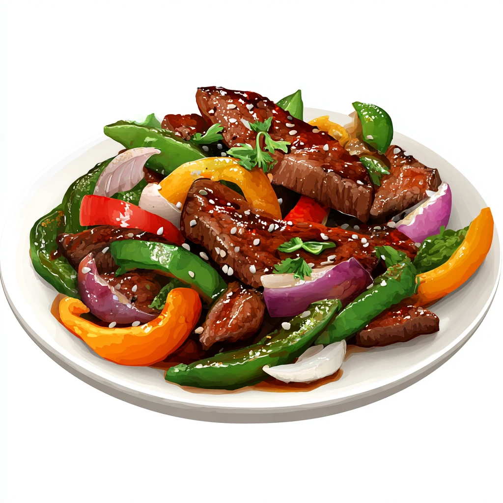 Juicy Pepper Steak - Easy & Delicious Weeknight Dinner 3 Pepper steak vector