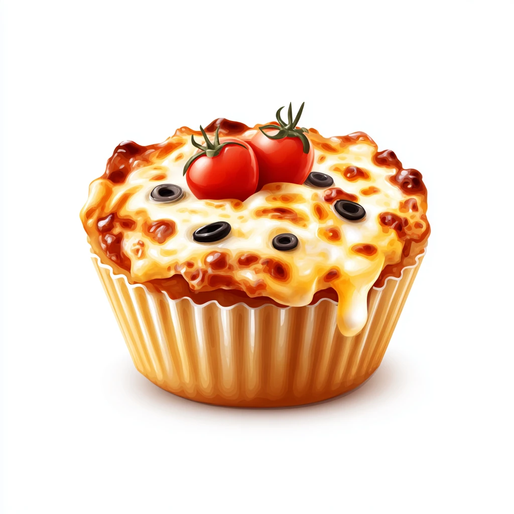 Pizza Cupcakes - A Fun and Flavorful Twist on Classic Pizza 4 Pizza Cupcake vector
