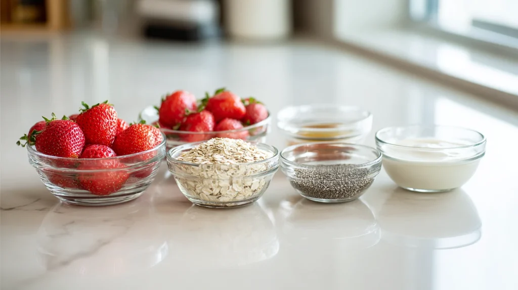 Delicious Strawberry Overnight Oats - Easy & Creamy Recipe 3 Strawberry overnight oats