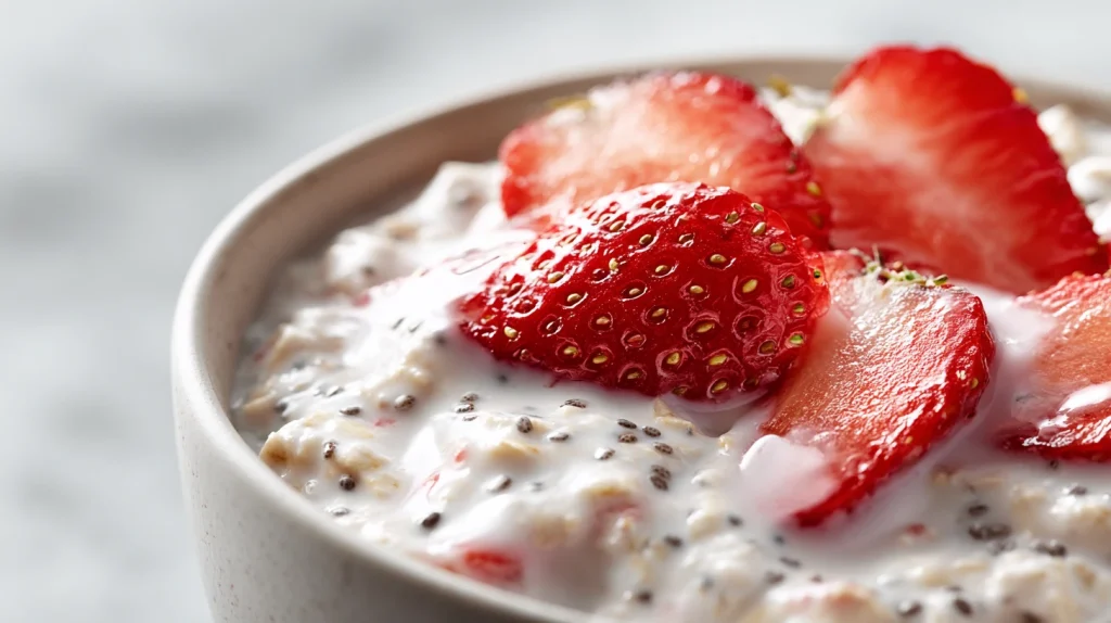 Delicious Strawberry Overnight Oats - Easy & Creamy Recipe 2 Strawberry overnight oats