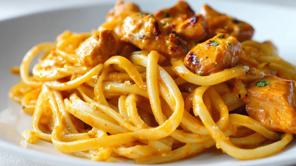 Butter Chicken Pasta Recipe - Creamy Indian Fusion 2 Butter Chicken Pasta