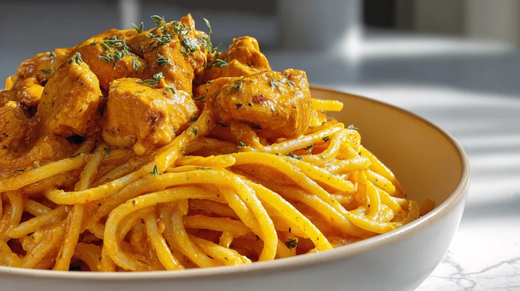 Butter Chicken Pasta Recipe - Creamy Indian Fusion 13 Butter Chicken Pasta