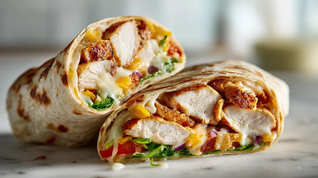 Cheesy Garlic Chicken Wraps - Quick & Delicious Recipe 9 Cheesy Garlic Chicken Wraps