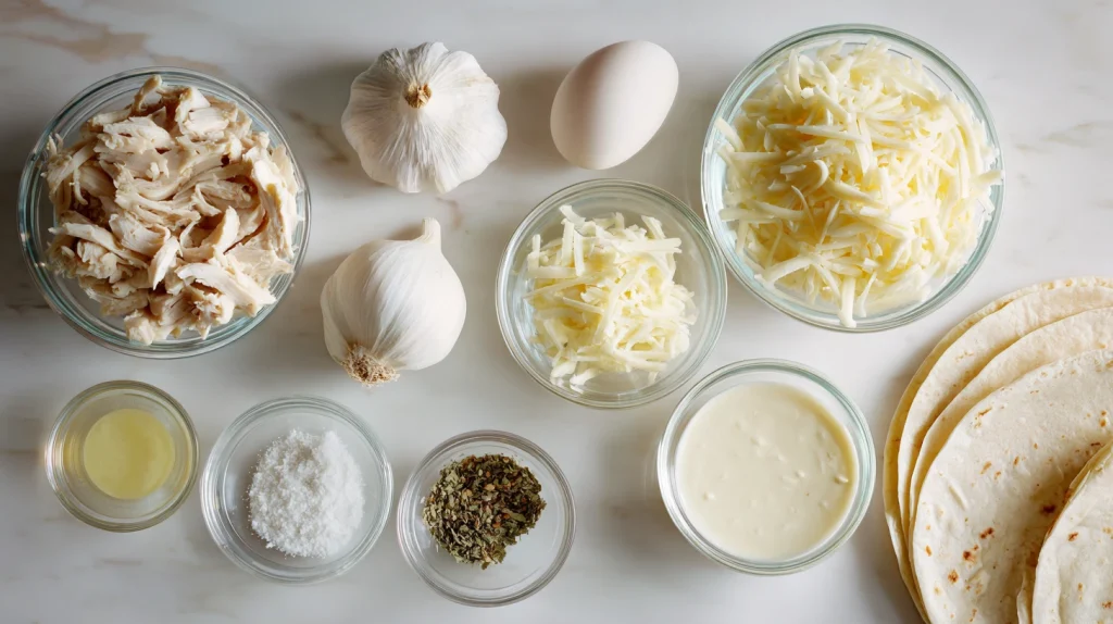 Cheesy Garlic Chicken Wraps - Quick & Delicious Recipe 2 Cheesy Garlic Chicken Wraps