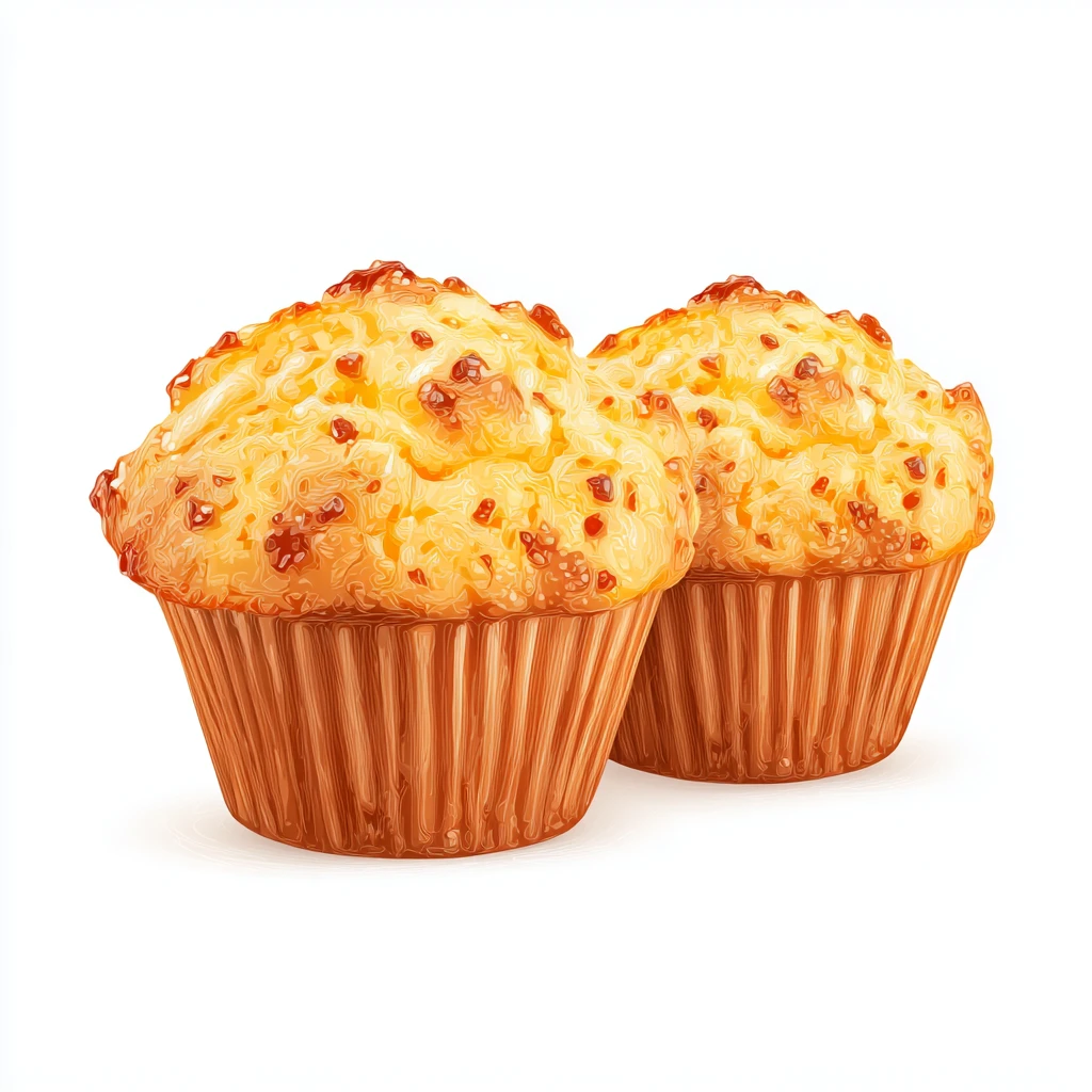 Cottage Cheese Muffins - Easy Protein Breakfast Treat 3 cottage cheese muffins vector