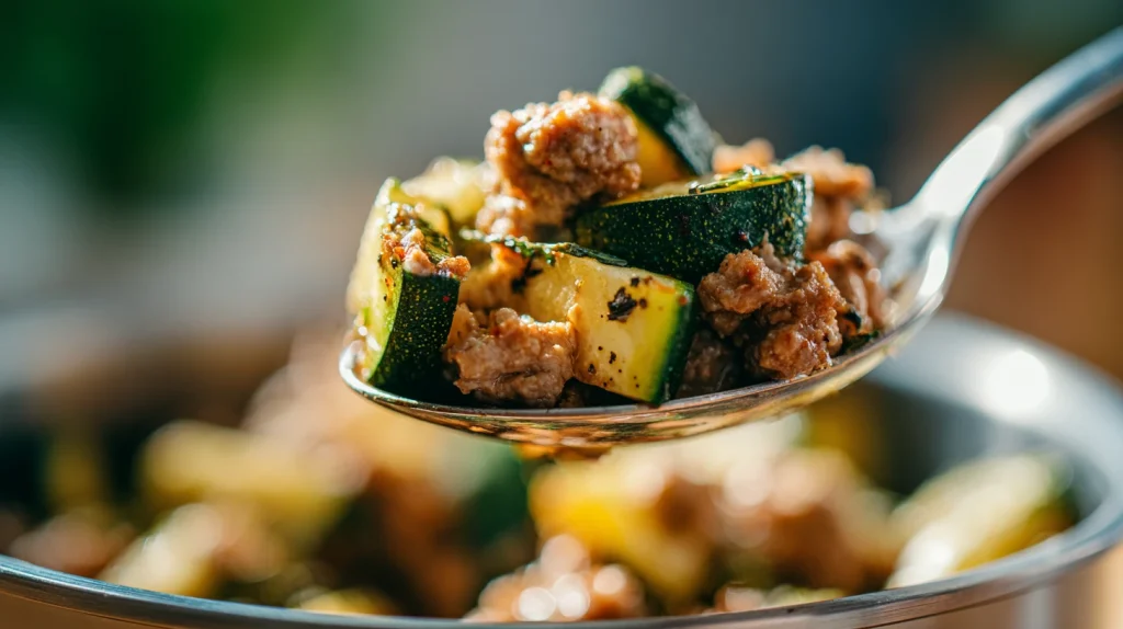 Ground Turkey and Zucchini Recipe - Easy High Protein Meal 2 Ground Turkey and Zucchini Recipe