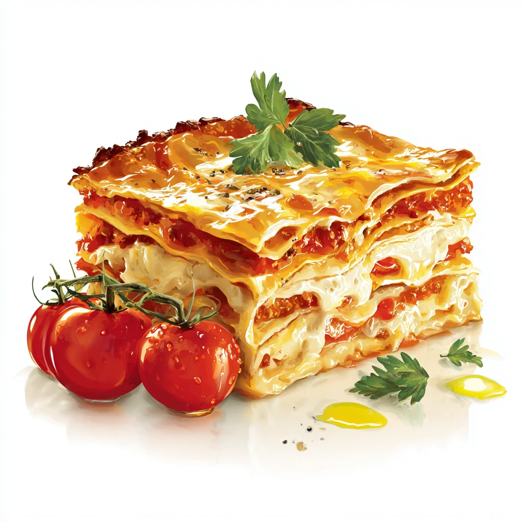 Easy Lasagna Recipe - Delicious & Rich Weeknight Dinner 3 lasagna vector