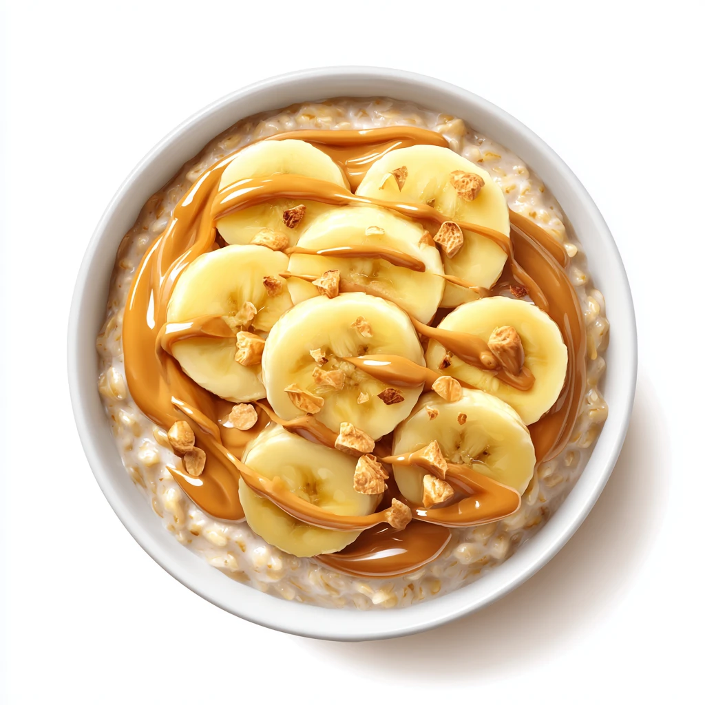 Peanut Butter Banana Oats - Easy & Healthy Breakfast 3 peanut butter banana oats vector