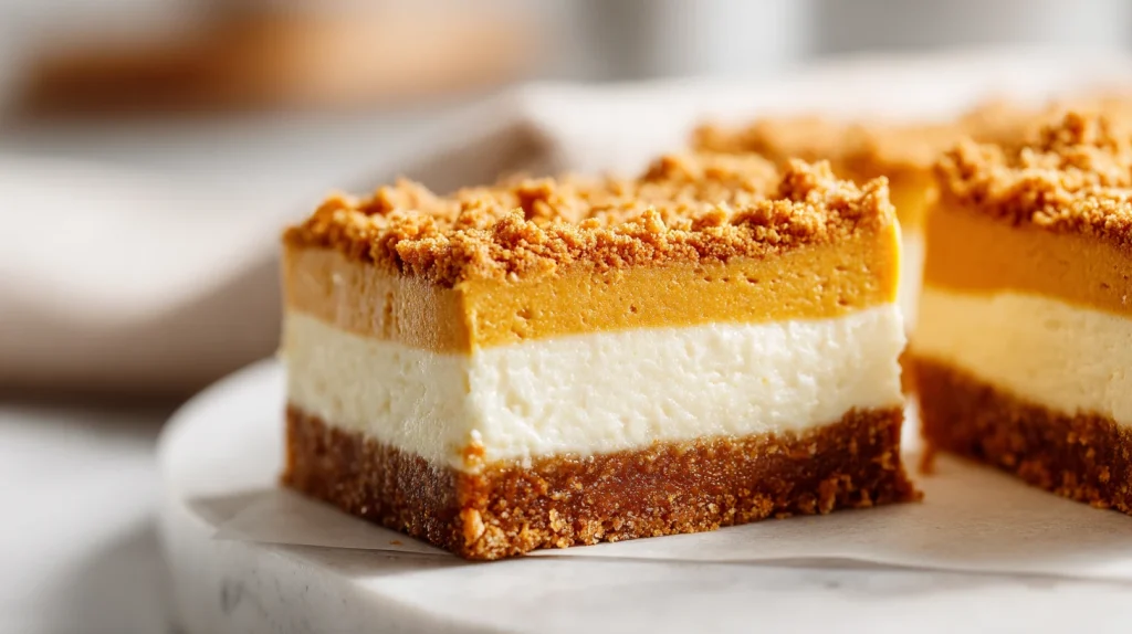 Pumpkin Cheesecake Bars - Delicious Creamy Dessert 2 Pumpkin Cheesecake Bars