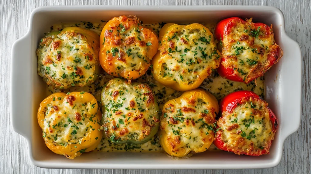 Stuffed Bell Peppers Casserole - Cheesy & Easy Family Dinner 9 Stuffed Bell Peppers Casserole