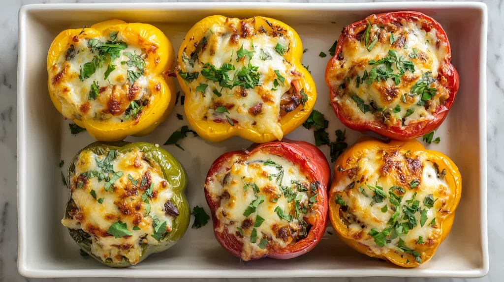 Healthy Stuffed Bell Peppers No Rice - Easy Low Carb Dinner 12 Stuffed Bell Peppers No Rice