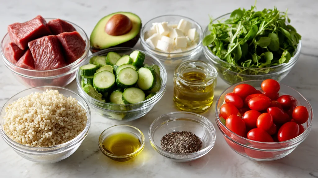 Steak Protein Bowl Recipe for a Balanced and Flavourful Meal 3 Steak Protein Bowl