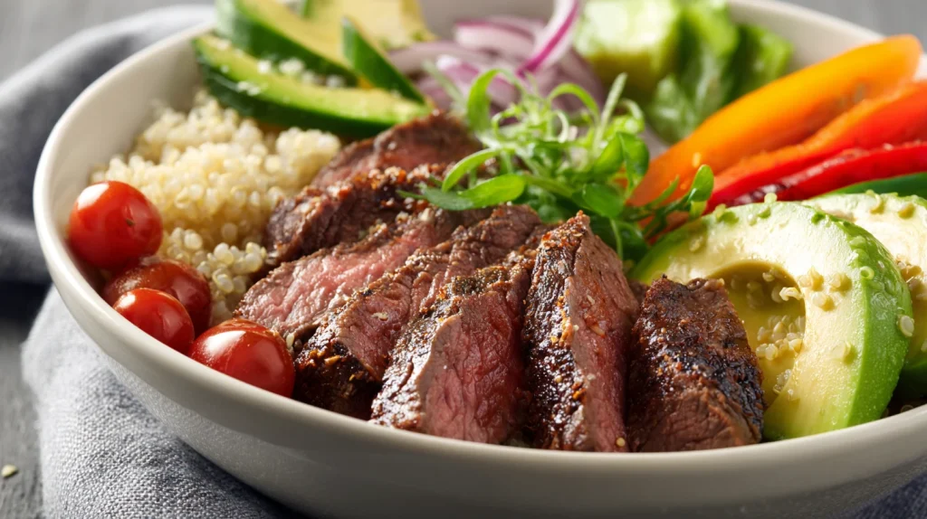 Steak Protein Bowl Recipe for a Balanced and Flavourful Meal 2 Steak Protein Bowl