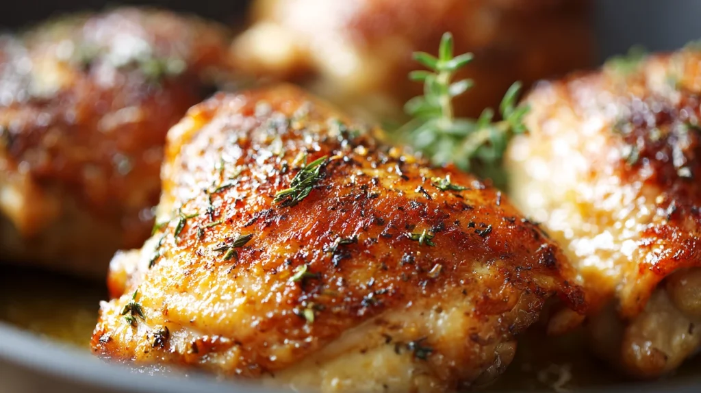 Baked Chicken Thighs with Herbs - Easy & Juicy Dinner 2 Baked Chicken Thighs with Herbs