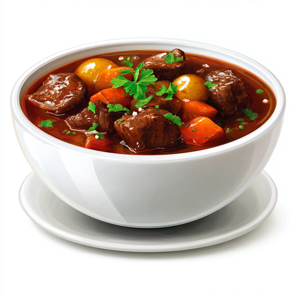 Slow Cooker Beef Stew Recipe - Easy Family Dinner Idea 4 Beef Stew vector