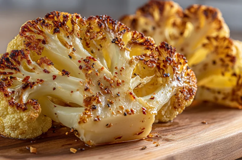 Easy Cauliflower Steak Recipe - Crispy Healthy Vegan Dish