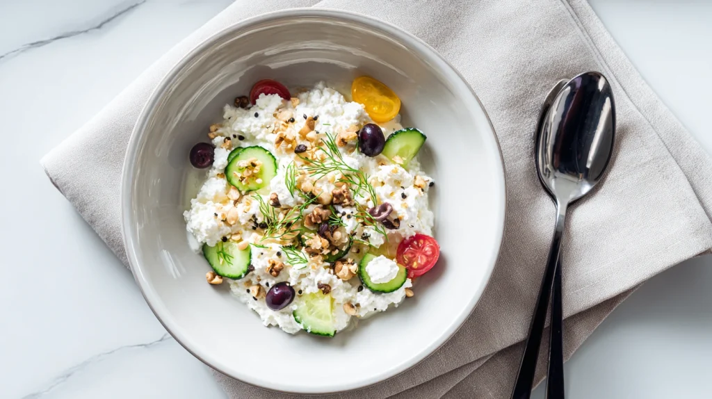 Easy Cottage Cheese Savory Bowl - High-Protein Everyday Meal 10 Cottage Cheese Savory Bowl