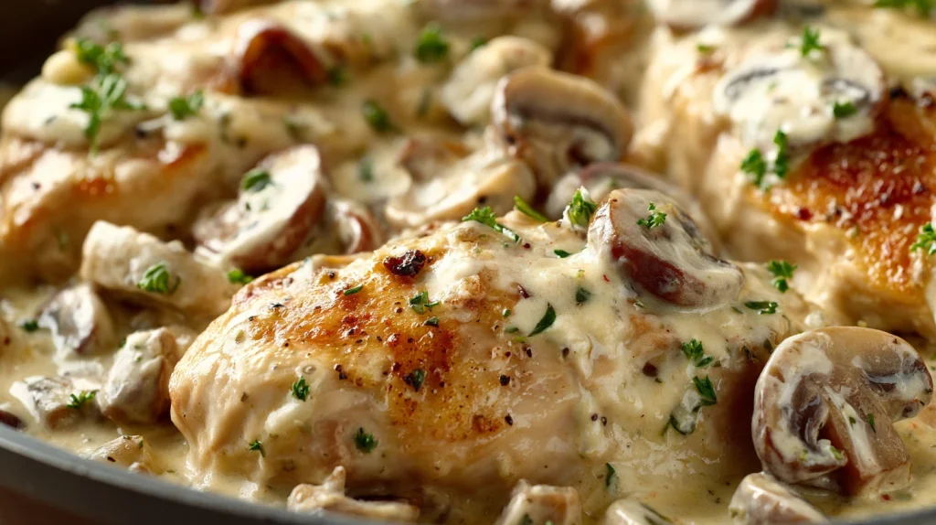 Creamy Mushroom Chicken Recipe - Rich & Easy Dinner Idea 2 Creamy Mushroom Chicken
