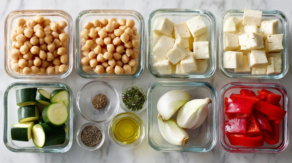 Chickpea and Halloumi Roasted Veggies - Easy & Quick 2 Chickpea and Halloumi Roasted Veggies