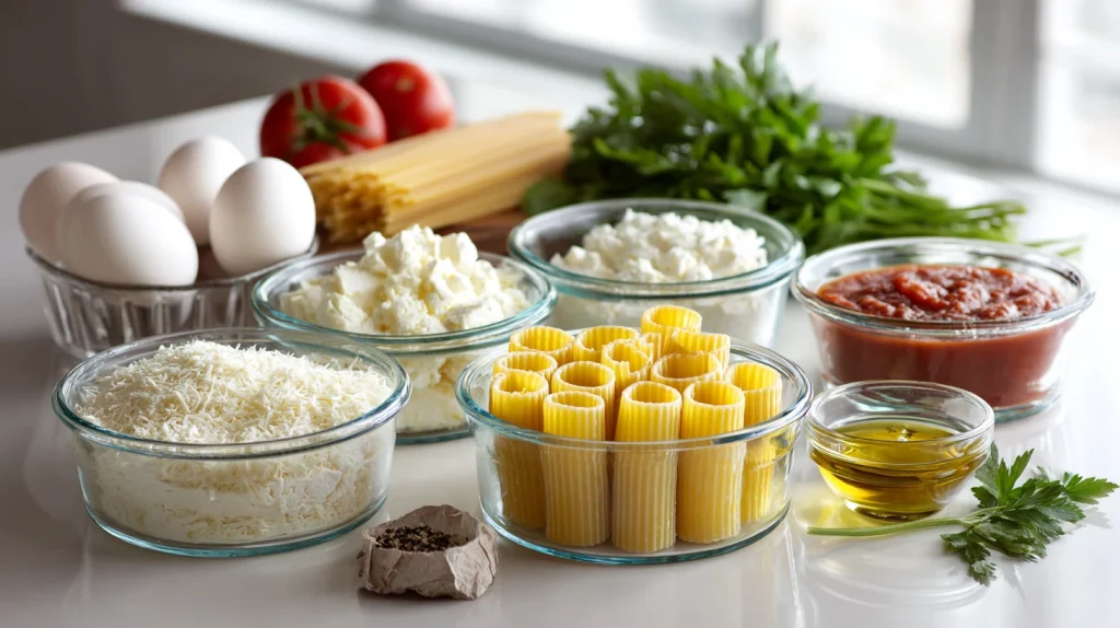 Baked Manicotti Recipe - Easy Italian Dinner for Family Meal 3 Baked Manicotti