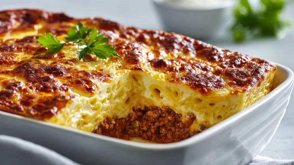 Greek Pastitsio Recipe - Easy & Cheesy Pasta Bake for Dinner 2 Greek Pastitsio Recipe
