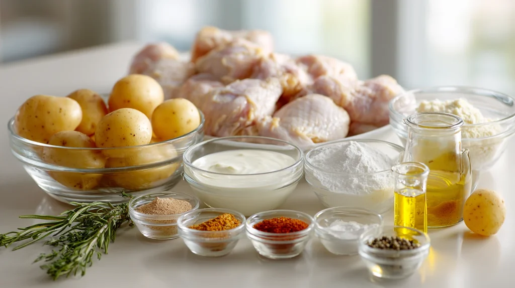 Oven-Baked Buttermilk Chicken and Potatoes - Easy Dinner 2 Oven-Baked Buttermilk Chicken and Potatoes