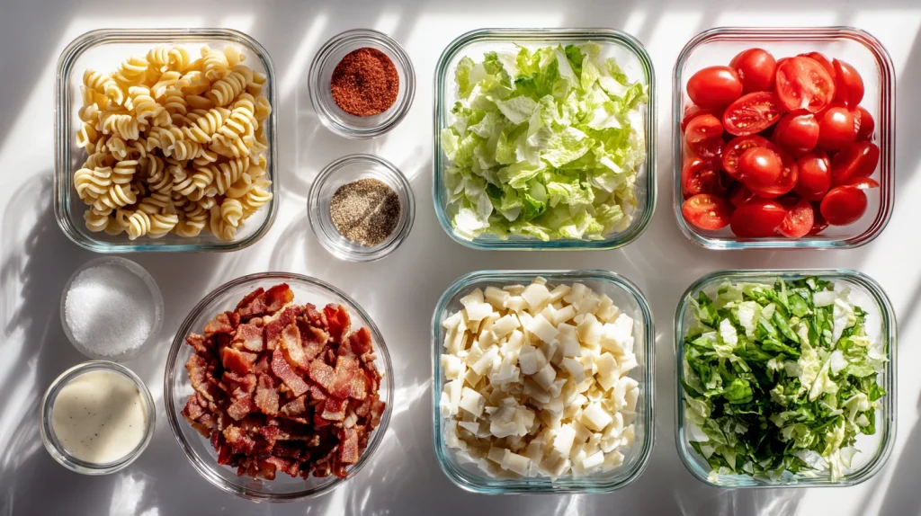 Protein Rich BLT Pasta Salad 2 Protein Rich BLT Pasta Salad