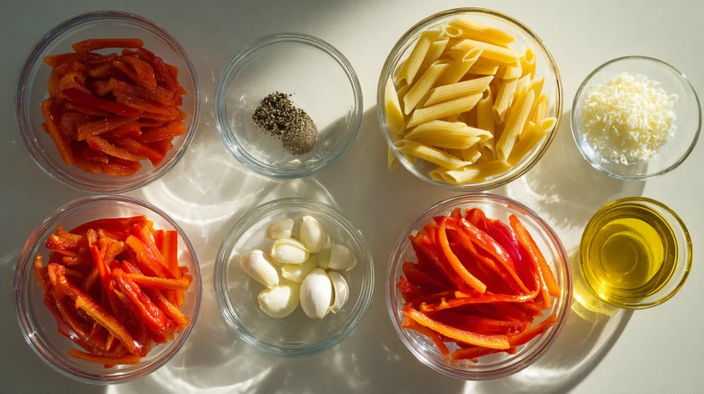 Roasted Red Pepper Pasta - Easy & Cheesy Pasta Meal 3 Roasted Red Pepper Pasta