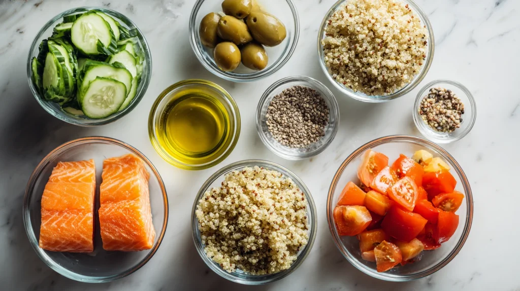 Easy Salmon Quinoa Bowl - Fresh, Balanced & Healthy Meal 2 Salmon Quinoa Bowl
