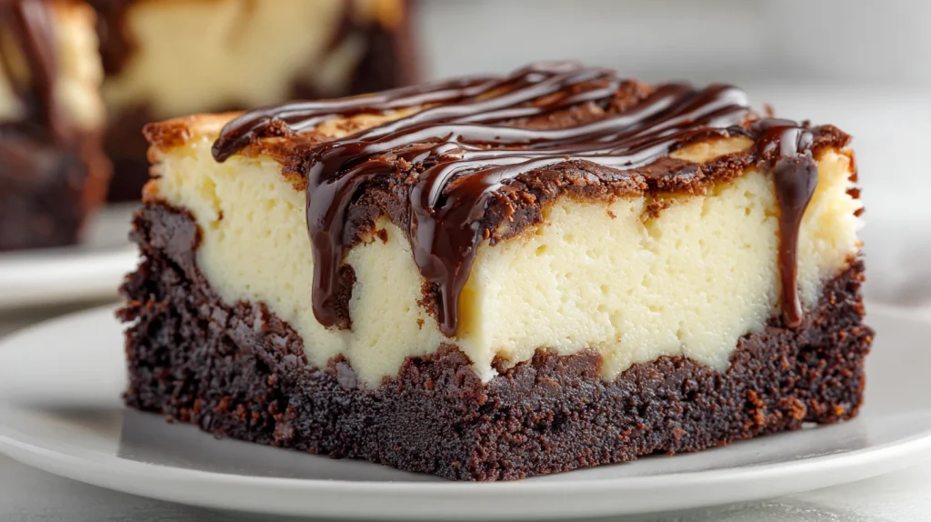 Brownie Cheesecake Recipe - Fudgy & Creamy Dessert Bar 2 brownie cheesecake