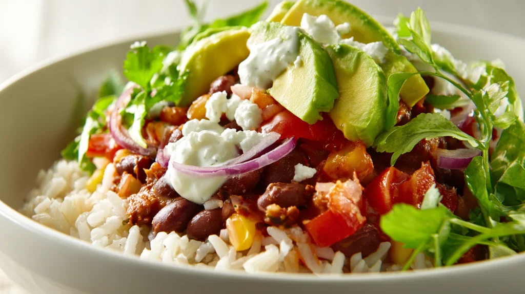 Burrito Bowl Vegetarian - Fresh, Flavorful Balanced Meal 10 Burrito Bowl Vegetarian