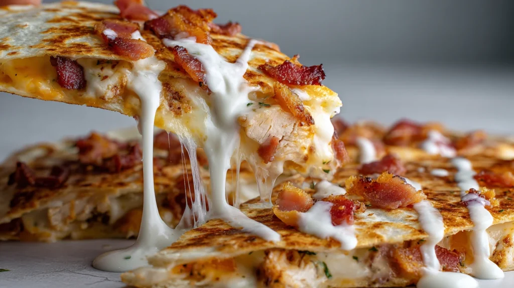 Best Chicken Bacon Ranch Quesadilla - Easy Family Dinner 2 Chicken Bacon Ranch Quesadilla