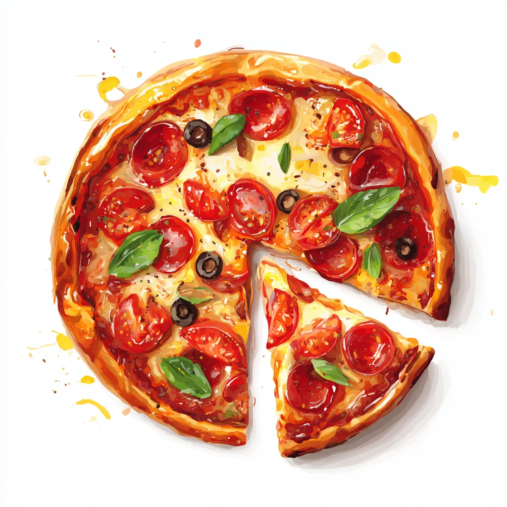 Arugula Pizza - Fresh, Crispy, and Flavor Packed Homemade Pizza 4 pizza vector