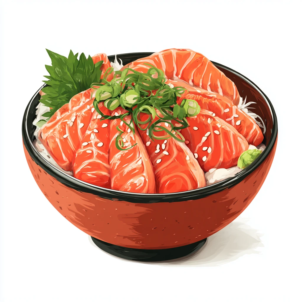 Easy Salmon Sushi Bowl Recipe - Fresh & Healthy Family Meal 4 salmon sushi bowl vector