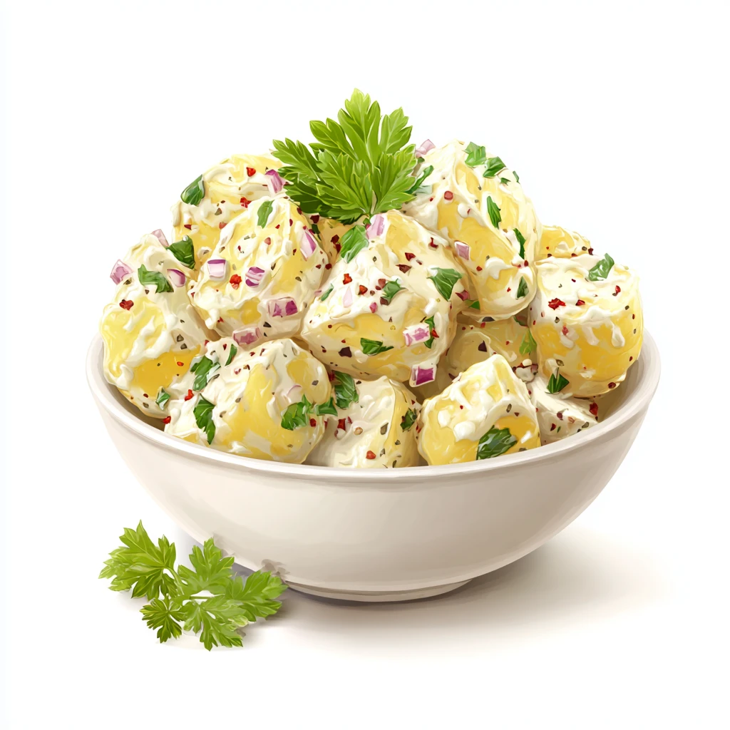 American Potato Salad Recipe - Best Creamy Classic Side Dish 4 American Potato Salad vector
