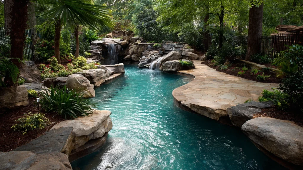 9 Famous Backyard Pool Landscaping Ideas 7 Backyard Pool Landscaping with Natural Integration