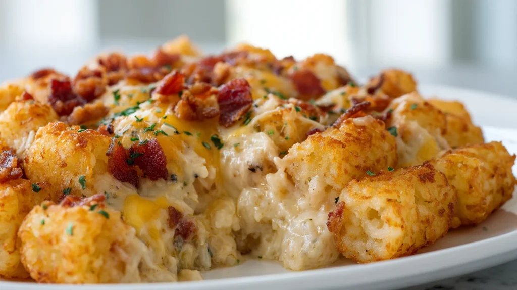 Chicken Bacon Tater Tot Casserole - Creamy, Crispy, & Full of Flavor 11 Chicken Bacon Tater Tot Casserole