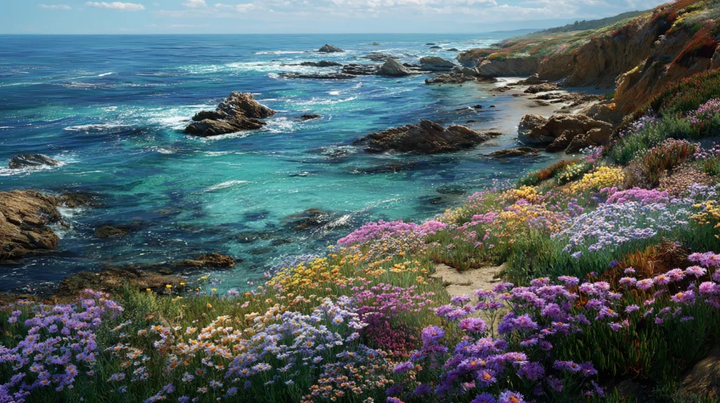 6 Modern Coastal Front Yard Landscaping Ideas 3 Coastal Flower Landscape for Natural Flow