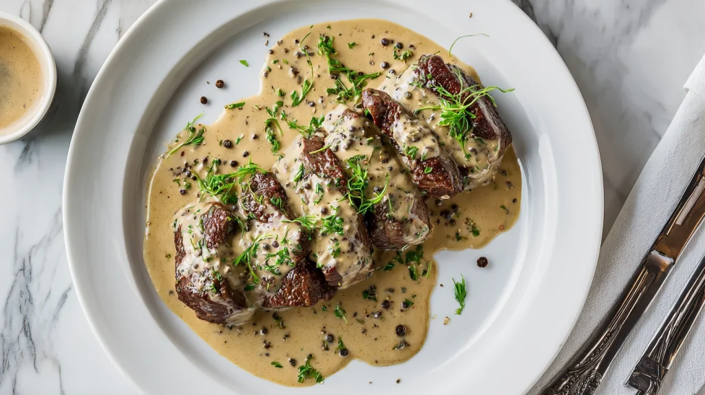 Creamy Peppercorn Steak - Best Weeknight Family Dinner 18 Creamy Peppercorn Steak