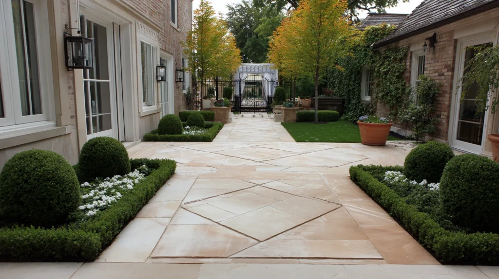 9 Famous Outdoor Paver Patio Ideas 2 Elegant Limestone Patios for Natural Beauty