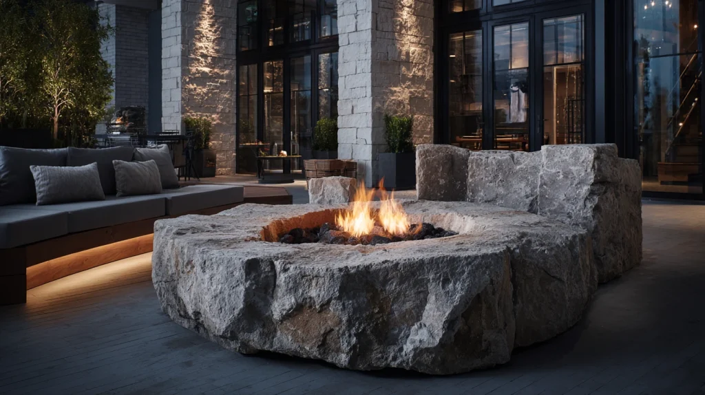 11 Famous Firepits Backyard Landscaping Ideas 9 Firepit Pedra for Rustic Stone Aesthetic