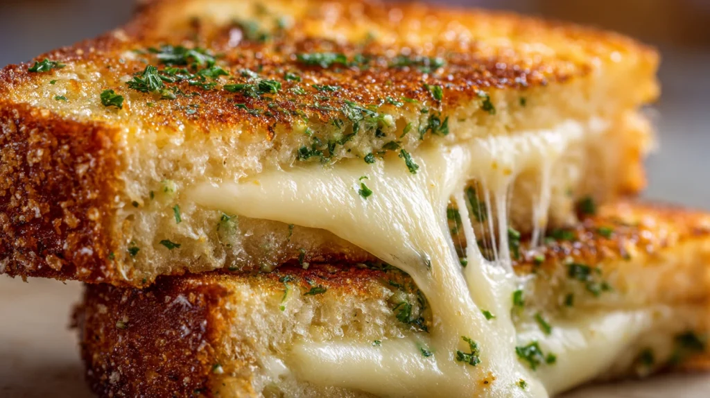 Easy & Flavored Garlic Bread Grilled Cheese Sandwich Recipe 11 Flavored Garlic Bread Grilled Cheese Sandwich